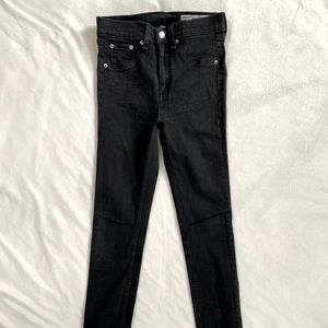 Rag & Bone High Rise Skinny Denim - Size 25 Black